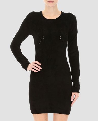  DSQUARED2 - Đầm mini ôm body tay dài cổ tròn Chenille 