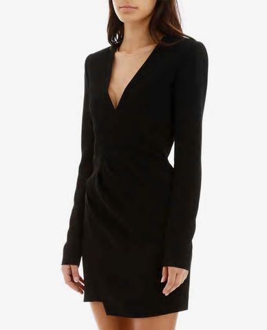  DSQUARED2 - Đầm mini ôm phối cổ chữ V 