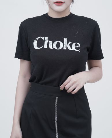  DSQUARED2 - Áo thun nữ cổ tròn tay ngắn Choke Print 