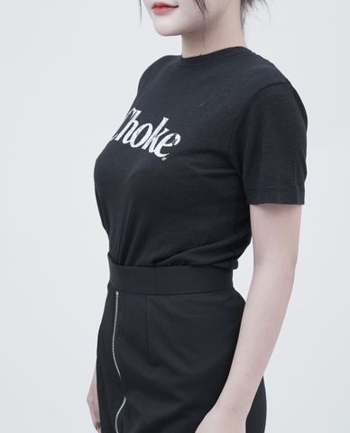  DSQUARED2 - Áo thun nữ cổ tròn tay ngắn Choke Print 