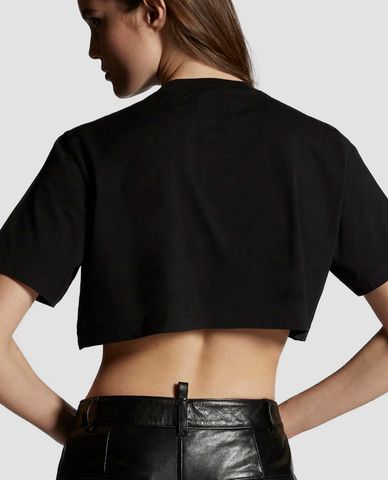  DSQUARED2 - Áo croptop nữ in tên thương hiệu Dsquared2 