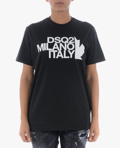  DSQUARED2 - Áo thun nữ ngắn tay cổ tròn Smoke 