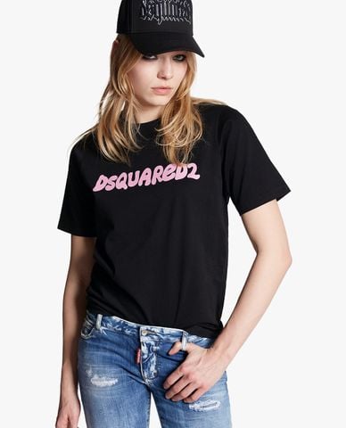  DSQUARED2 - Áo thun nữ cổ tròn tay ngắn Easy 