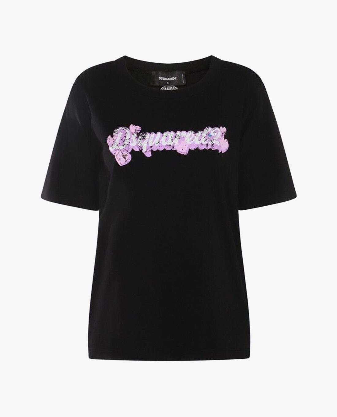 DSQUARED2 - Áo thun nữ cổ tròn tay ngắn phối logo nổi bật
