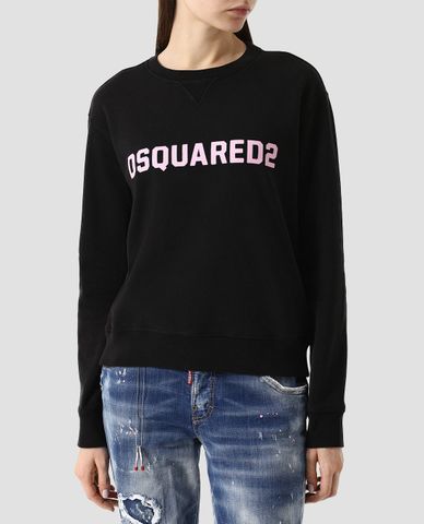  DSQUARED2 - Áo Sweatshirt nữ cổ tròn Dsquared2 logo 