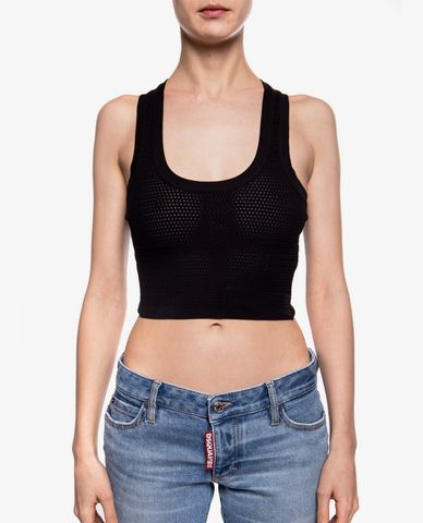  DSQUARED2 - Áo crop top nữ Knit Black 