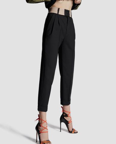  DSQUARED2 - Quần tây nữ phối đai lưng Donna 