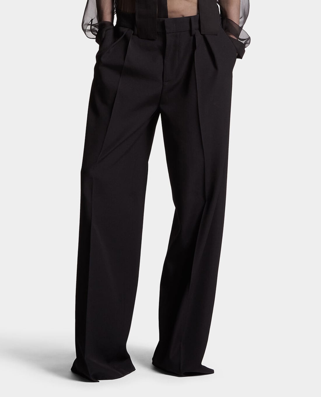 DSQUARED2 - Quần ống rộng nữ phom suông hiện đại Giant