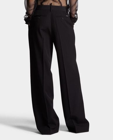  DSQUARED2 - Quần ống rộng nữ phom suông hiện đại Giant 