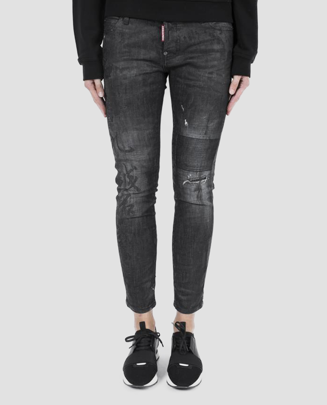 DSQUARED2 - Quần jeans nữ phom ôm hiệu ứng khói Cigarette