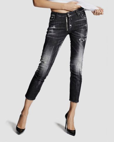 DSQUARED2 - Quần jeans nữ Black Runway 