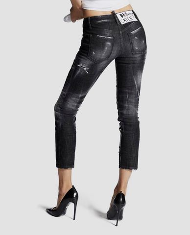  DSQUARED2 - Quần jeans nữ Black Runway 