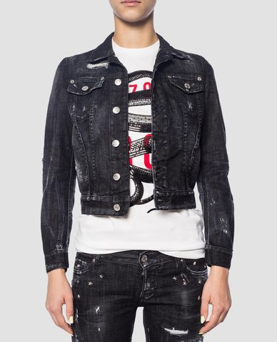  DSQUARED2 - Áo khoác nam denim phom lửng Caten 64 
