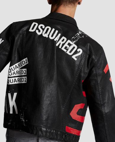  DSQUARED2 - Áo khoác nam cổ gập Icon 