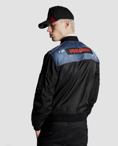  DSQUARED2 - Áo khoác nam phối jeans Jassen 