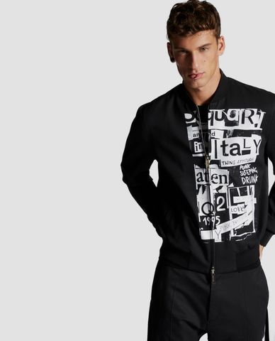  DSQUARED2 - Áo khoác nam cổ đứng Articolo 