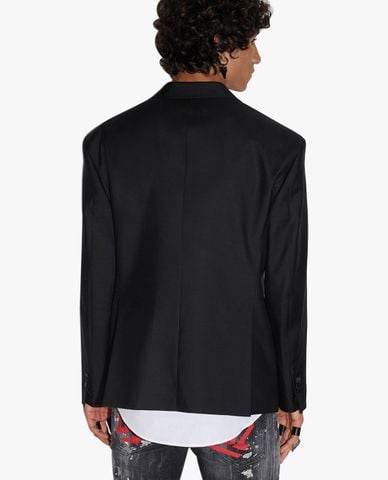  DSQUARED2 - Áo blazer nam tay dài Goth Flower Peak 