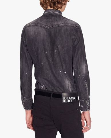  DSQUARED2 - Áo sơ mi nam denim tay dài Classic Western 