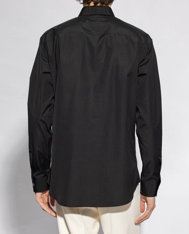  DSQUARED2 - Áo sơ mi nam cổ bẻ tay dài phối logo kim tuyến Appliquéd 