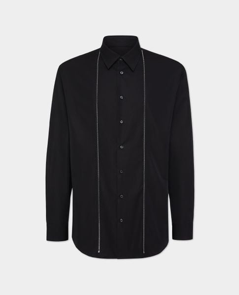  DSQUARED2 - Áo sơ mi nam tay dài phối zip 