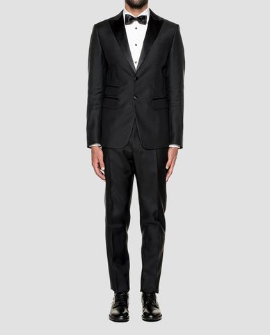  DSQUARED2 - Bộ suit nam phối túi gập Black London 
