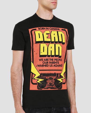  DSQUARED2 - Áo thun cổ tròn họa tiết chữ in Dean Dan 