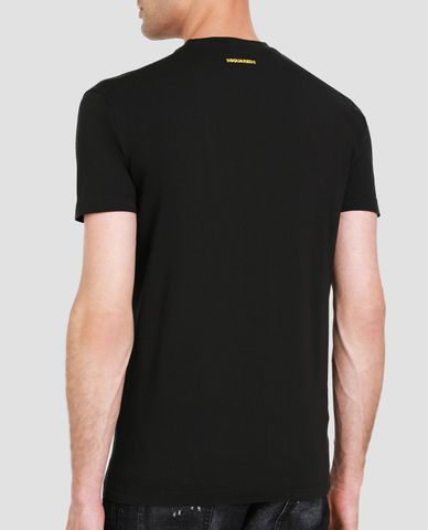  DSQUARED2 - Áo thun cổ tròn họa tiết chữ in Dean Dan 