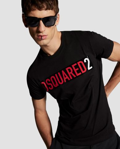  DSQUARED2 - Áo thun nam cổ tròn in chữ Dsquared2 Box 