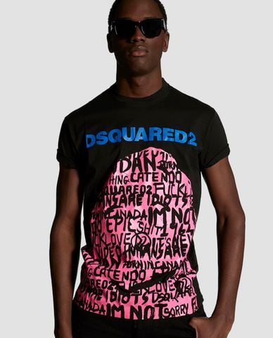  DSQUARED2 - Áo thun nam cổ tròn Pressato 