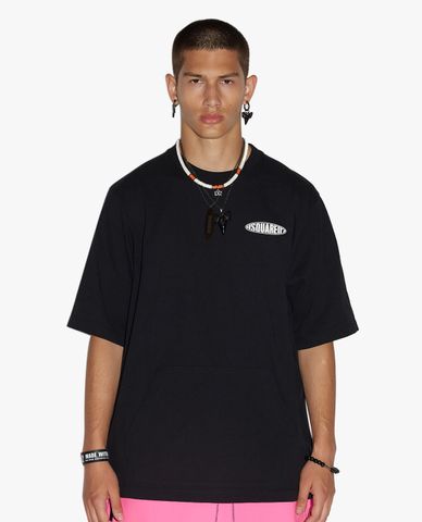  DSQUARED2 - Áo thun nam ngắn tay phom suông D2 Surf Board Skater 
