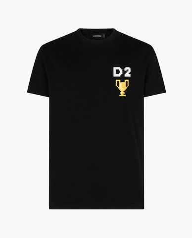  DSQUARED2 - Áo thun nam cổ tròn tay ngắn D2 Cool 