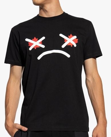  DSQUARED2 - Áo thun nam cổ tròn tay ngắn trẻ trung Cool 