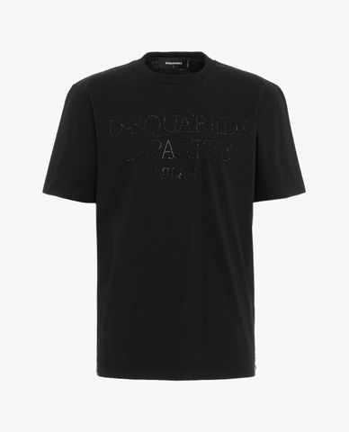  DSQUARED2 - Áo thun nam cổ tròn tay ngắn thời trang 