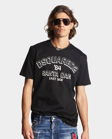  DSQUARED2 - Áo thun nam cổ tròn tay ngắn Santa Dan 