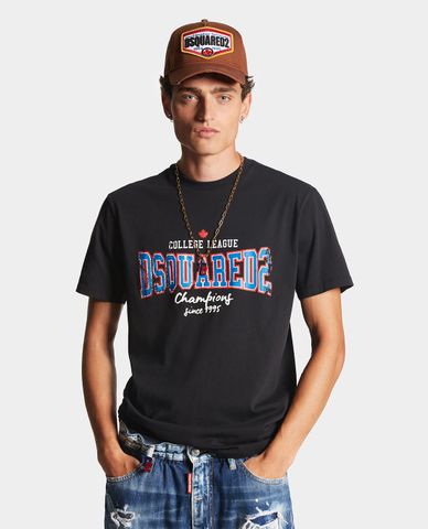  DSQUARED2 - Áo thun nam tay ngắn College League Cool Fit 
