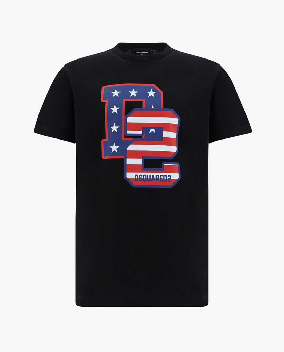 DSQUARED2 - Áo thun nam cổ tròn tay ngắn phối logo cỡ lớn Cool Fit