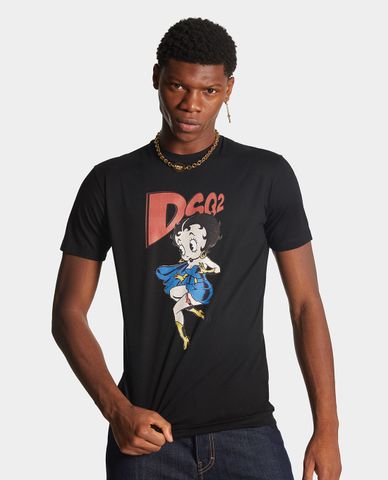  DSQUARED2 - Áo thun nam tay ngắn in hình Betty Boop Cool Fit 