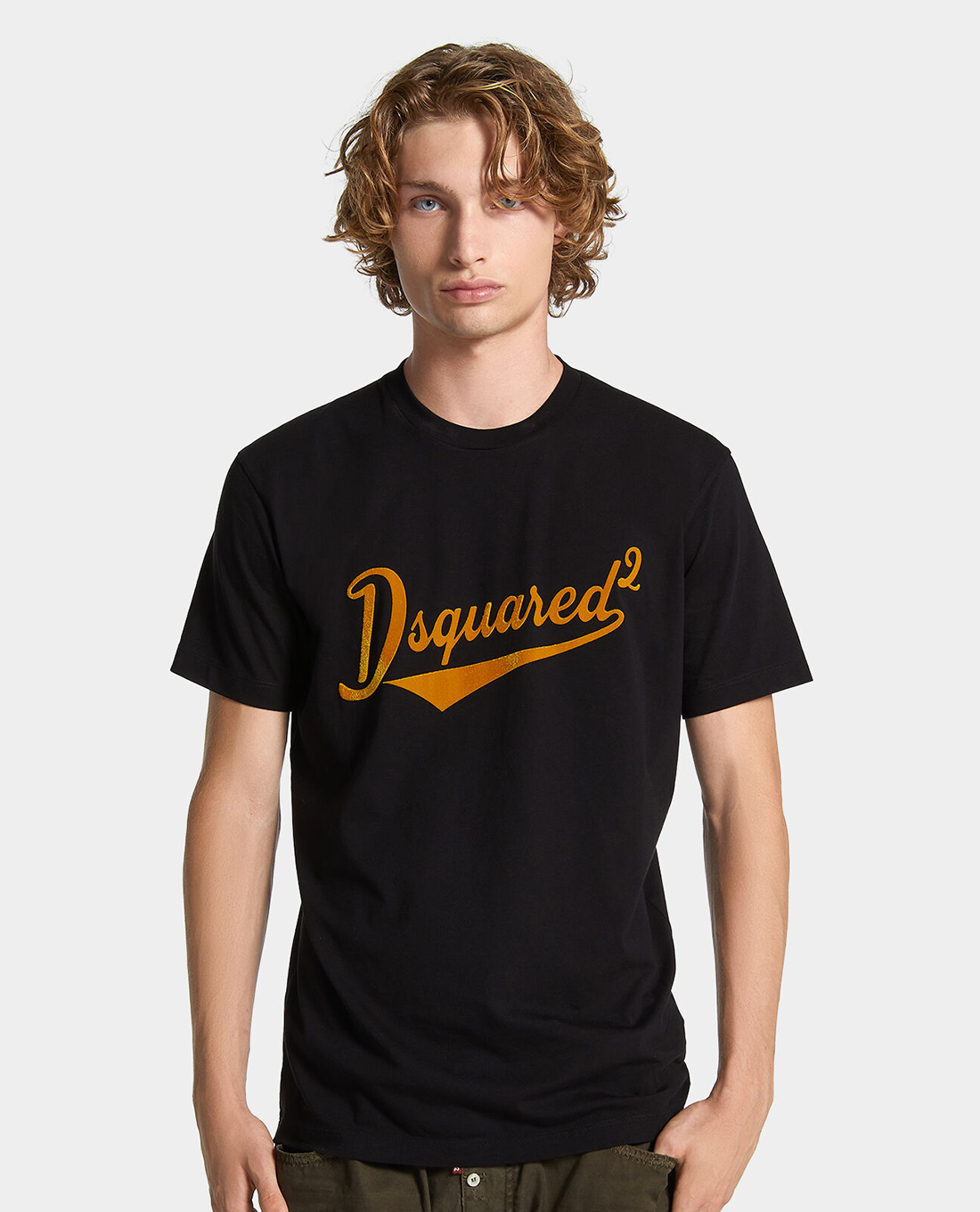 DSQUARED2 - Áo thun nam cổ tròn tay ngắn Velvet Logo