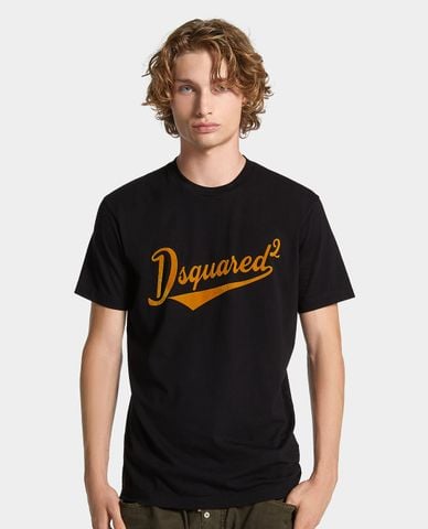  DSQUARED2 - Áo thun nam cổ tròn tay ngắn Velvet Logo 