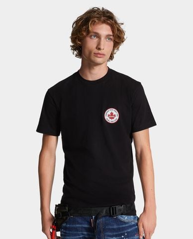  DSQUARED2 - Áo thun nam cổ tròn tay ngắn Logo Patch 
