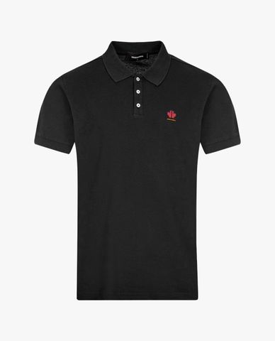  DSQUARED2 - Áo polo nam ngắn tay cổ bẻ Leaf 
