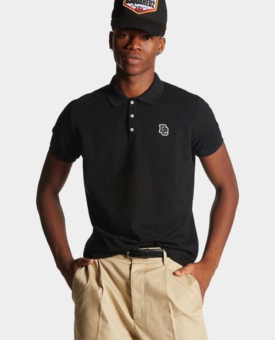  DSQUARED2 - Áo polo nam phối logo tinh tế Tennis Fit 