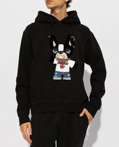  DSQUARED2 - Áo hoodie nam cổ tròn tay dài Ciro 