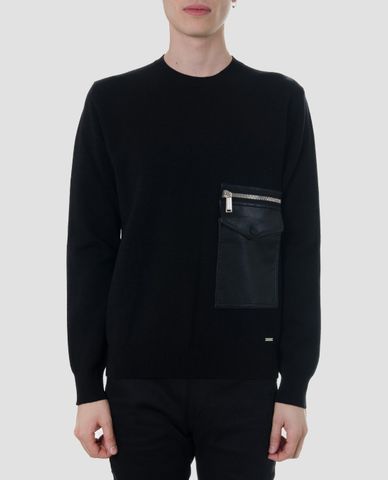  DSQUARED2 - Áo sweatshirt nam phối túi khóa kéo Pullover 