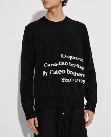  DSQUARED2 - Áo sweatshirt nam cổ tròn tay dài thời trang 