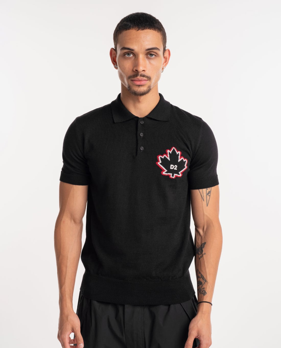 DSQUARED2 - Áo polo nam tay ngắn họa tiết thời trang