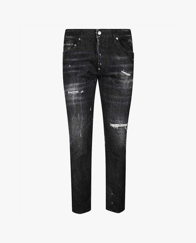  DSQUARED2 - Quần jeans nam phom ôm All Over Crystals 