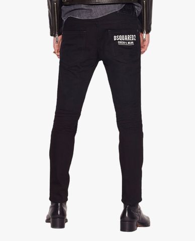  DSQUARED2 - Quần jeans nam phom ôm Black Bull Skater 