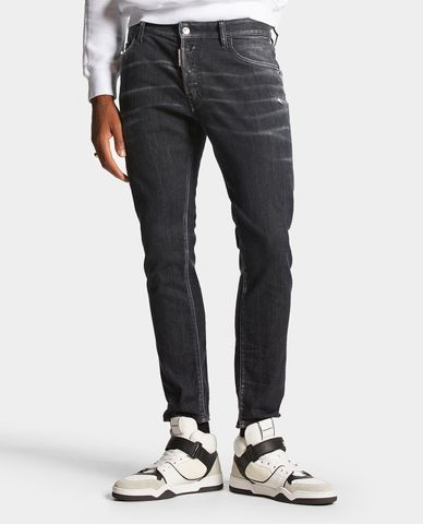  DSQUARED2 - Quần jeans nam phom ôm Black Clean Wash Skater 