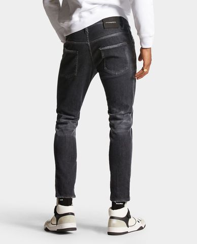  DSQUARED2 - Quần jeans nam phom ôm Black Clean Wash Skater 
